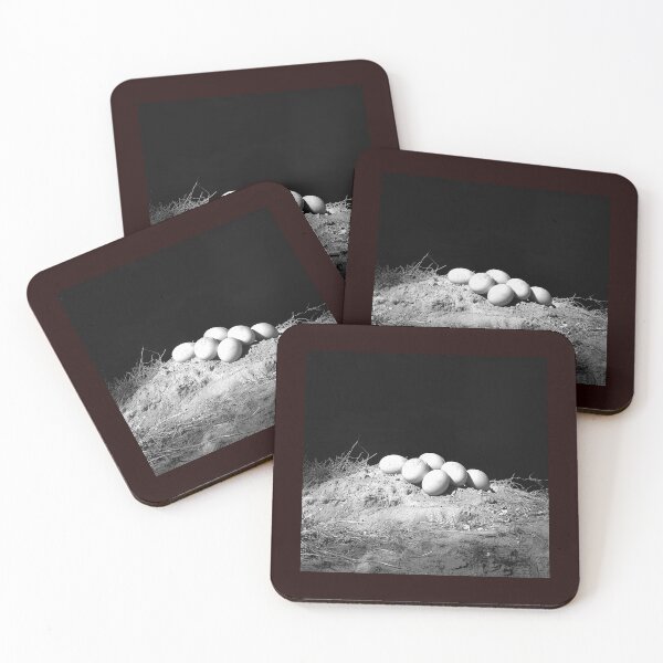 Item preview, Black and White Nest of Eggs Wildlife Art designed and sold by inkoutninja.