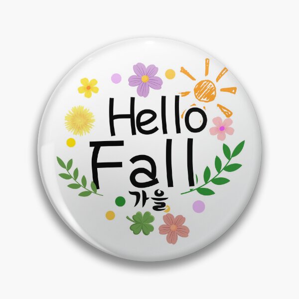 Item preview, Aesthetic Hello Fall: Warm Flowers and Korean Typography Autumn Vibes Design designed and sold by Boundary100.