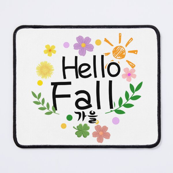 Item preview, Aesthetic Hello Fall: Warm Flowers and Korean Typography Autumn Vibes Design designed and sold by Boundary100.