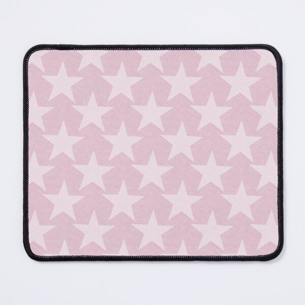 Item preview, Faux soft pink denim textured look with light washed star print all over designed and sold by PrettywithColor.