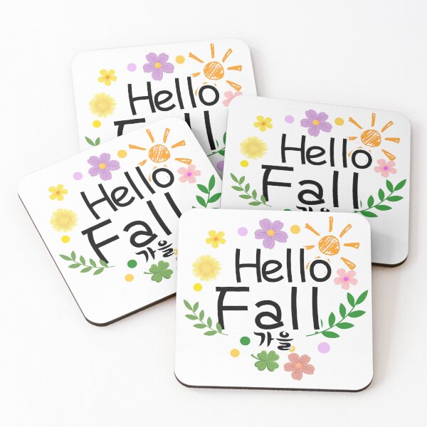 Item preview, Aesthetic Hello Fall: Warm Flowers and Korean Typography Autumn Vibes Design designed and sold by Boundary100.