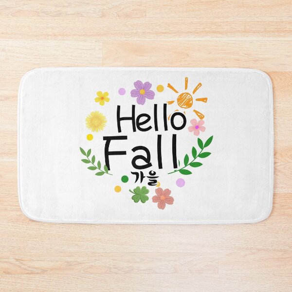 Item preview, Aesthetic Hello Fall: Warm Flowers and Korean Typography Autumn Vibes Design designed and sold by Boundary100.