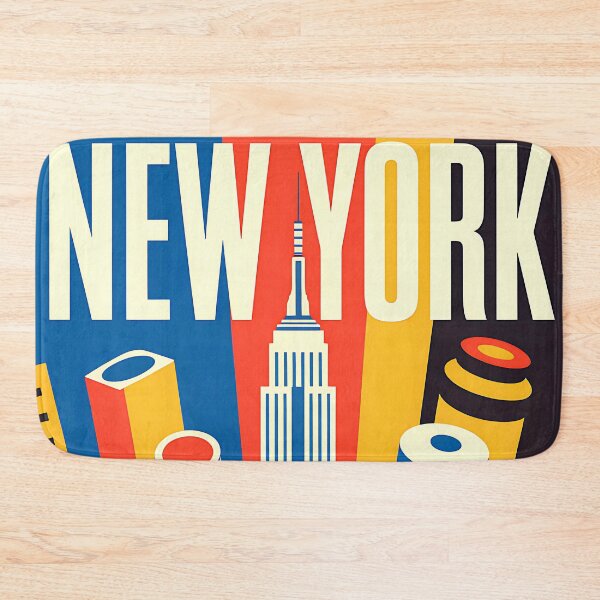 Item preview, New York - Empire State - Vintage travel poster in the style of Fernand Léger designed and sold by PrintableTravel.