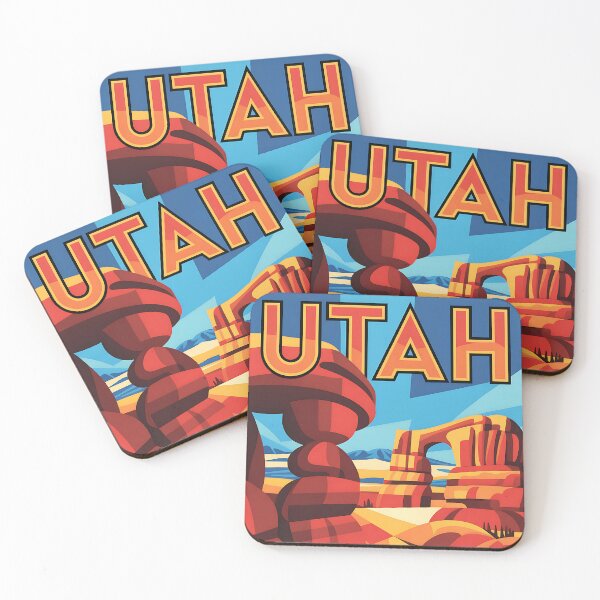 Item preview, Utah - Beehive State - Vintage travel poster in the style of Fernand Léger designed and sold by PrintableTravel.