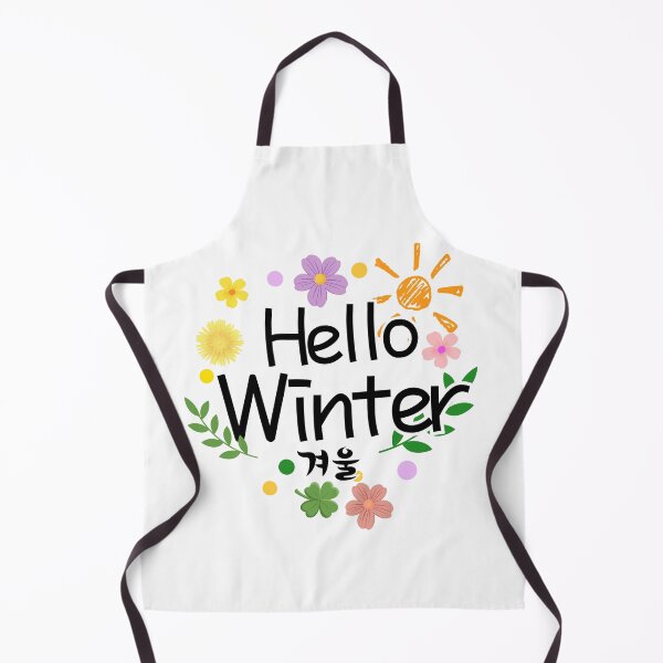 Item preview, Aesthetic Hello Winter: Cozy Flowers and Korean Typography Winter Vibes Design designed and sold by Boundary100.