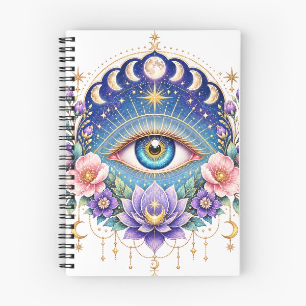 Item preview, Celestial Eye Moon Flower Art designed and sold by CasadiFrequenza.