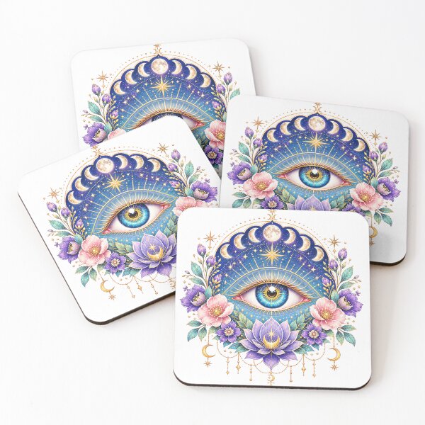 Item preview, Celestial Eye Moon Flower Art designed and sold by CasadiFrequenza.