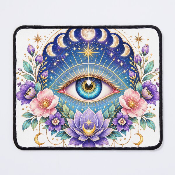 Item preview, Celestial Eye Moon Flower Art designed and sold by CasadiFrequenza.