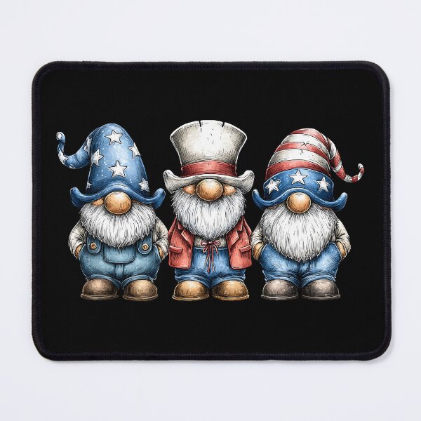 Item preview, Patriotic Garden Gnomes Red White Blue Trio designed and sold by Boddicca.