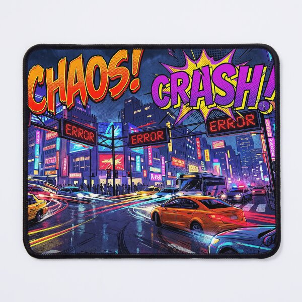 Item preview, Cyberpunk City Chaos Crash Neon Street Mayhem designed and sold by TheCalmEdit.