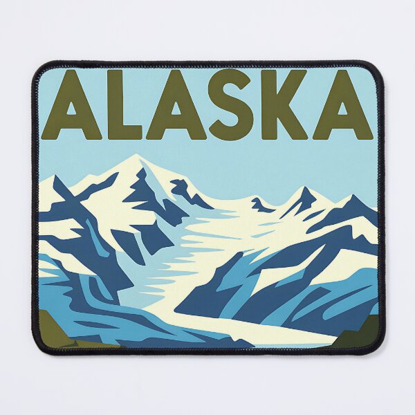 Item preview, Alaska - The Last Frontier - Vintage travel poster in the style of Fernand Léger designed and sold by PrintableTravel.