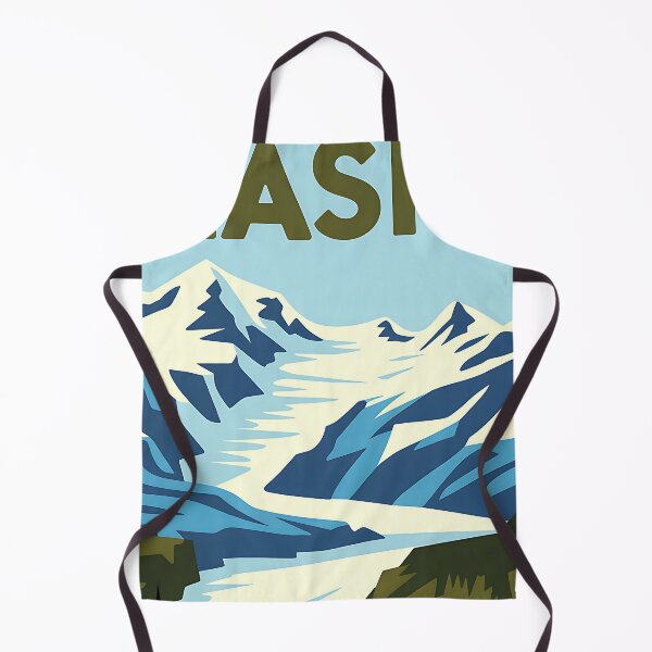 Item preview, Alaska - The Last Frontier - Vintage travel poster in the style of Fernand Léger designed and sold by PrintableTravel.