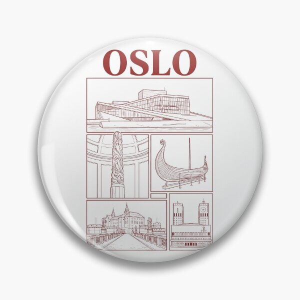Item preview, Oslo Norway City Landmarks Minimalist Architecture Sketch designed and sold by k3rstman1.