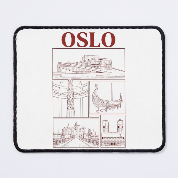 Item preview, Oslo Norway City Landmarks Minimalist Architecture Sketch designed and sold by k3rstman1.