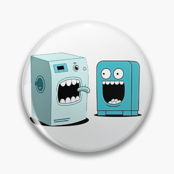 Item preview, Copy of Funny cartoon mascot washing machine yelling designed and sold by ArtEventET.
