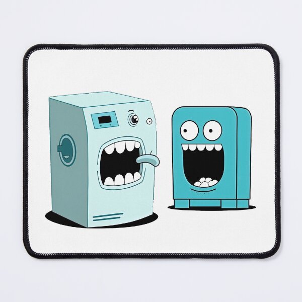 Item preview, Copy of Funny cartoon mascot washing machine yelling designed and sold by ArtEventET.