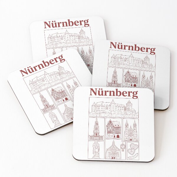 Item preview, Historic Nuremberg Germany Landmarks Vintage Line Art designed and sold by k3rstman1.