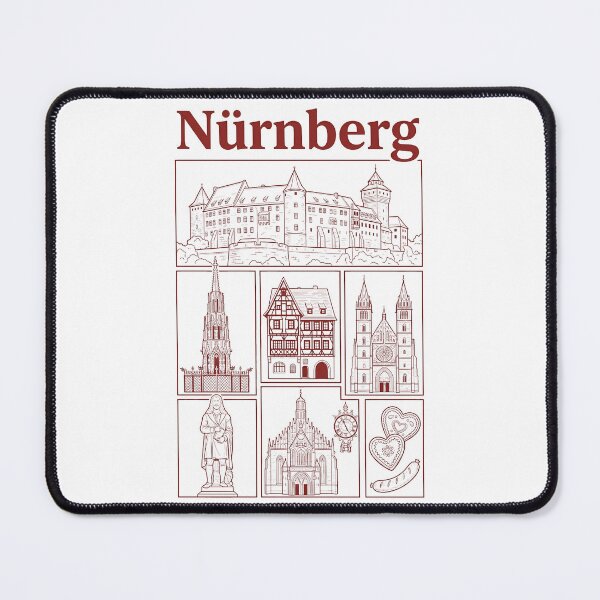 Item preview, Historic Nuremberg Germany Landmarks Vintage Line Art designed and sold by k3rstman1.