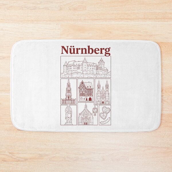 Item preview, Historic Nuremberg Germany Landmarks Vintage Line Art designed and sold by k3rstman1.