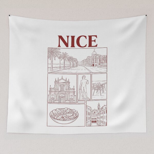 Item preview, Vintage Nice France French Riviera City Landmarks designed and sold by k3rstman1.
