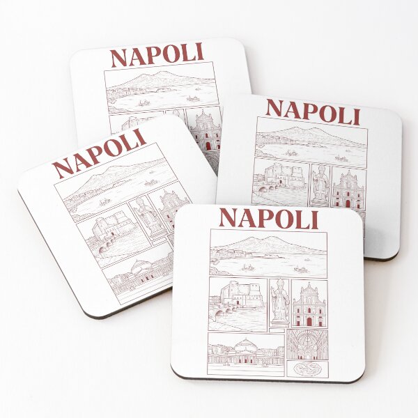 Item preview, Vintage Napoli Italy Landmarks Sketch Collage designed and sold by k3rstman1.