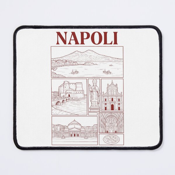 Item preview, Vintage Napoli Italy Landmarks Sketch Collage designed and sold by k3rstman1.