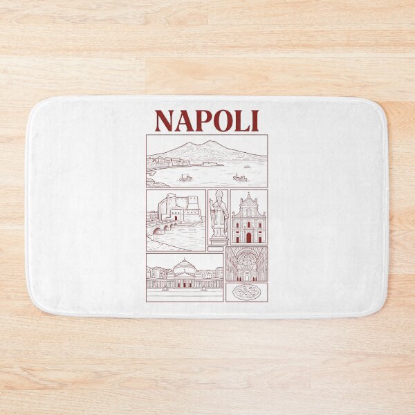 Item preview, Vintage Napoli Italy Landmarks Sketch Collage designed and sold by k3rstman1.