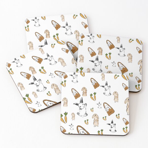 Item preview, Cute Bunny Pattern — Kawaii Rabbit and Carrot Illustration designed and sold by Maarieemmmm.