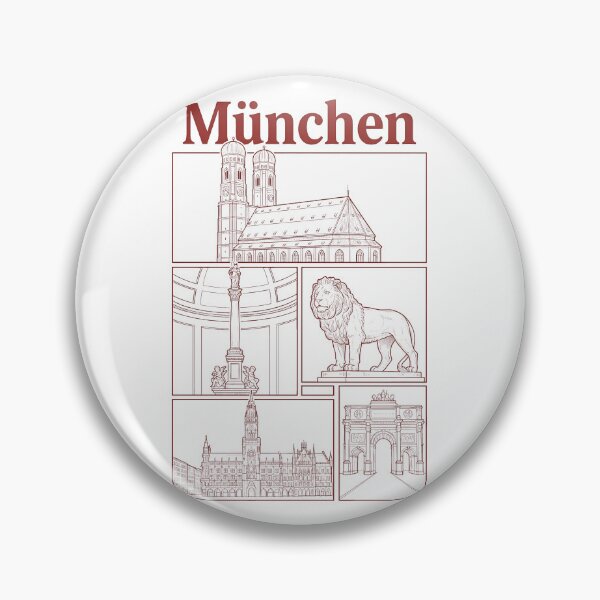 Item preview, Munich Germany City Landmarks Vintage Sketch designed and sold by k3rstman1.