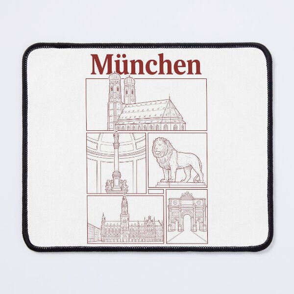 Item preview, Munich Germany City Landmarks Vintage Sketch designed and sold by k3rstman1.