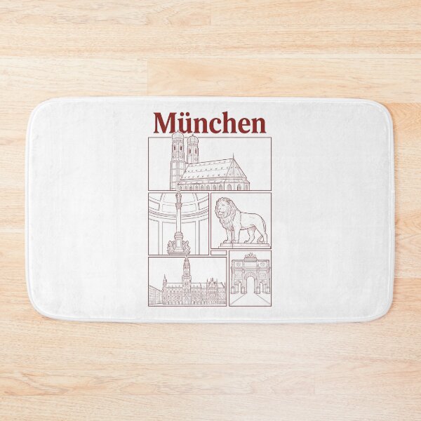 Item preview, Munich Germany City Landmarks Vintage Sketch designed and sold by k3rstman1.