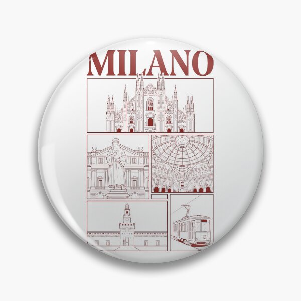 Item preview, Milan Italy Architectural Landmarks Travel Line Art designed and sold by k3rstman1.