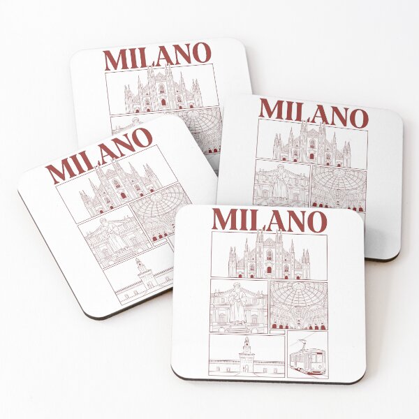 Item preview, Milan Italy Architectural Landmarks Travel Line Art designed and sold by k3rstman1.