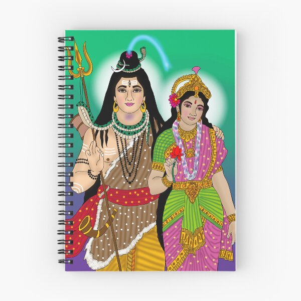 Item preview, Shiva Parvati Sacred Design – Hindu Divine Couple Spiritual Artwork designed and sold by Harshit_Digital_Arts.
