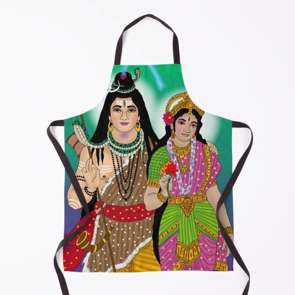 Item preview, Shiva Parvati Sacred Design – Hindu Divine Couple Spiritual Artwork designed and sold by Harshit_Digital_Arts.