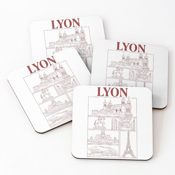 Item preview, Lyon France Landmarks Vintage Line Art designed and sold by k3rstman1.