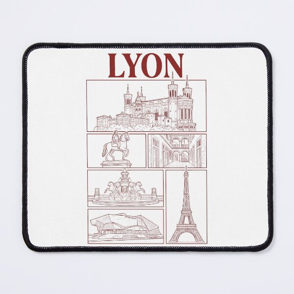 Item preview, Lyon France Landmarks Vintage Line Art designed and sold by k3rstman1.