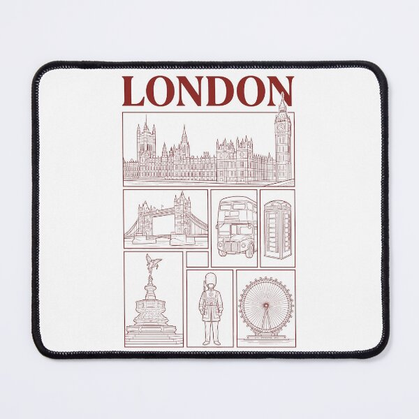 Item preview, London England City Landmarks Vintage Sketch Collage designed and sold by k3rstman1.