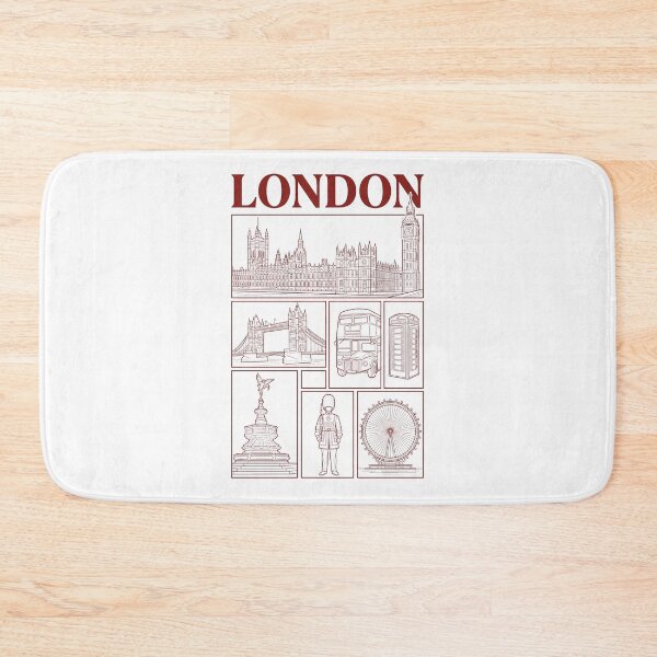 Item preview, London England City Landmarks Vintage Sketch Collage designed and sold by k3rstman1.