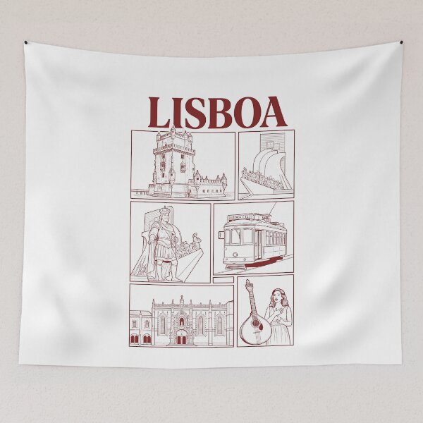 Item preview, Vintage Lisboa Portugal Landmarks Architecture Collage designed and sold by k3rstman1.