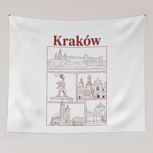 Item preview, Kraków Poland Historic Landmarks Wawel Castle Collage designed and sold by k3rstman1.