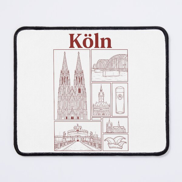 Item preview, Cologne Germany Skyline Landmarks Kölsch Carnival Sketch designed and sold by k3rstman1.