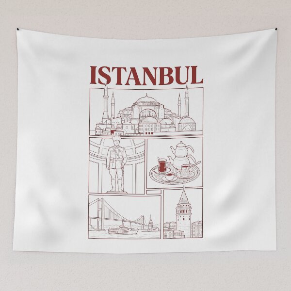 Item preview, Istanbul Turkey Landmarks Hagia Sophia Galata Tower designed and sold by k3rstman1.