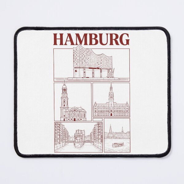 Item preview, Hamburg Germany Landmarks Elbphilharmonie Speicherstadt City Skyline designed and sold by k3rstman1.