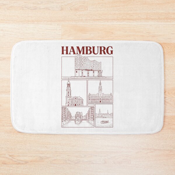Item preview, Hamburg Germany Landmarks Elbphilharmonie Speicherstadt City Skyline designed and sold by k3rstman1.