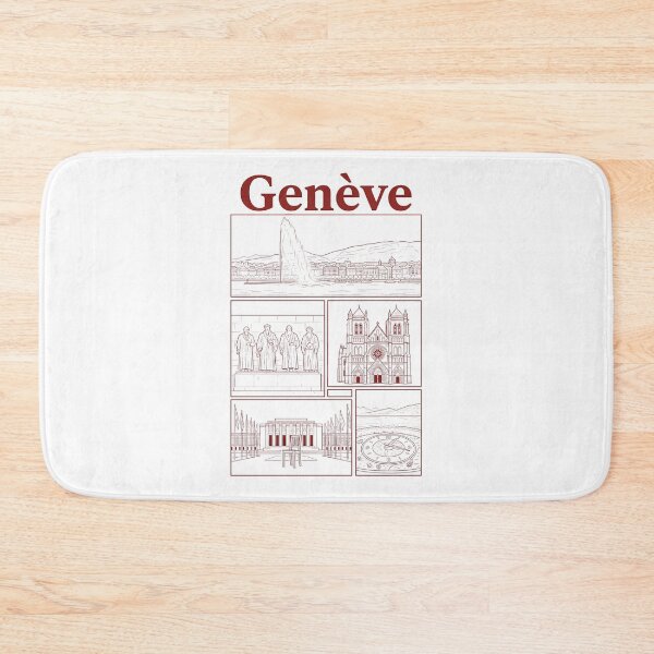 Item preview, Vintage Geneva Switzerland Cityscape Landmark Collage designed and sold by k3rstman1.