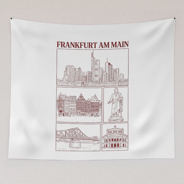Item preview, Frankfurt am Main Germany Skyline Landmark Collage designed and sold by k3rstman1.