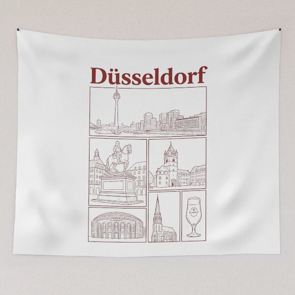 Item preview, Düsseldorf Germany City Skyline and Landmarks designed and sold by k3rstman1.