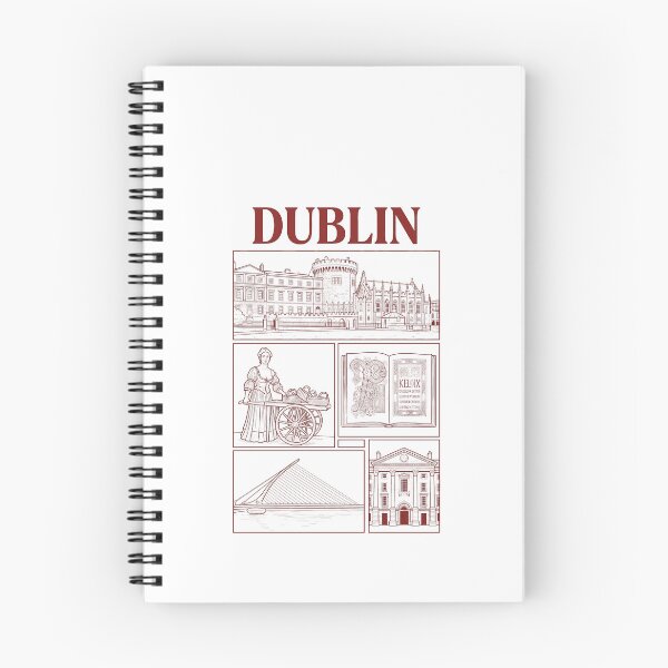 Item preview, Dublin Ireland Landmarks Vintage Line Art Sketch designed and sold by k3rstman1.