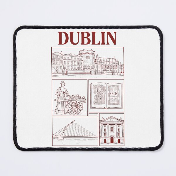 Item preview, Dublin Ireland Landmarks Vintage Line Art Sketch designed and sold by k3rstman1.